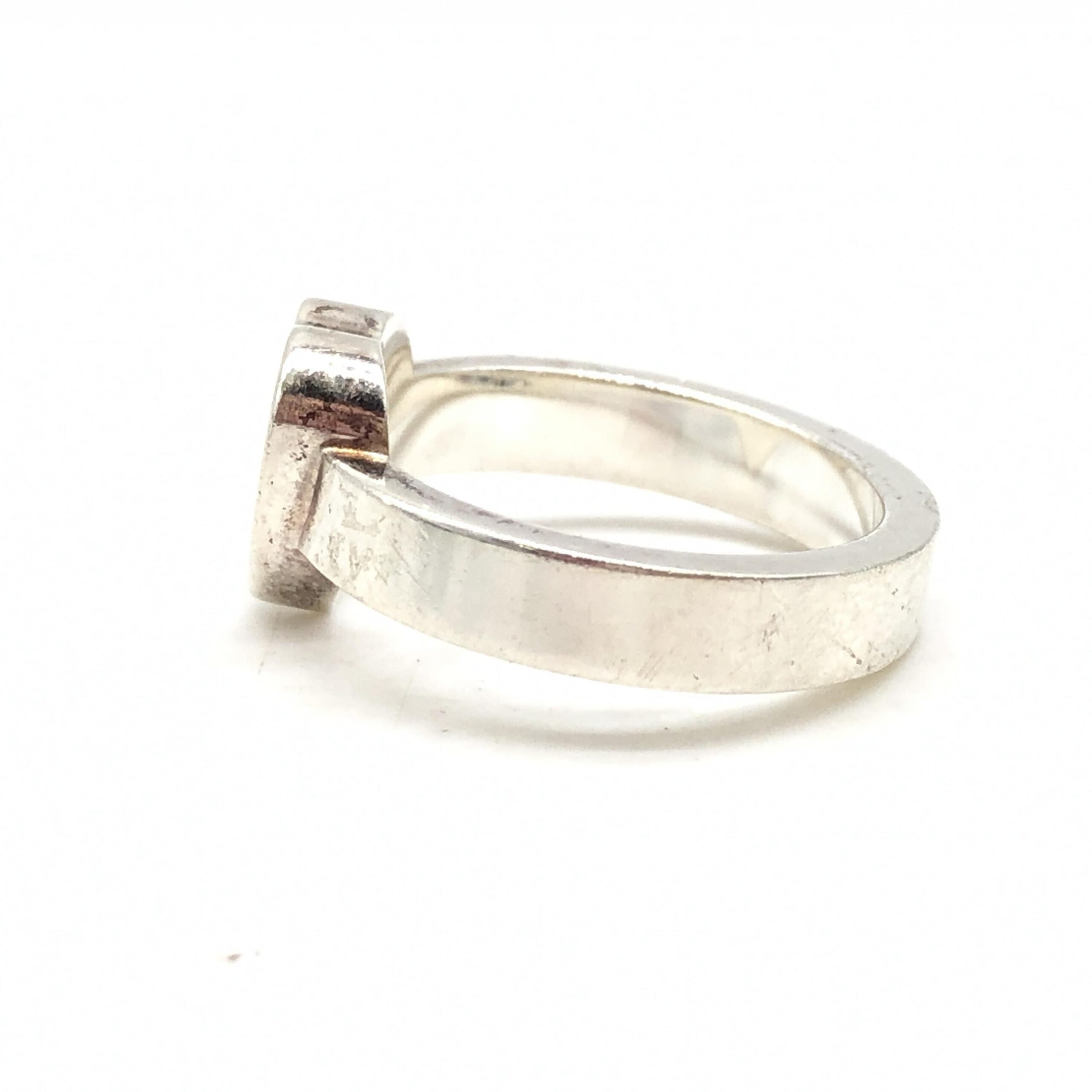 Δαχτυλίδι Gucci Sterling Silver Heart Trademark, μέγεθος ΗΠΑ 5,5