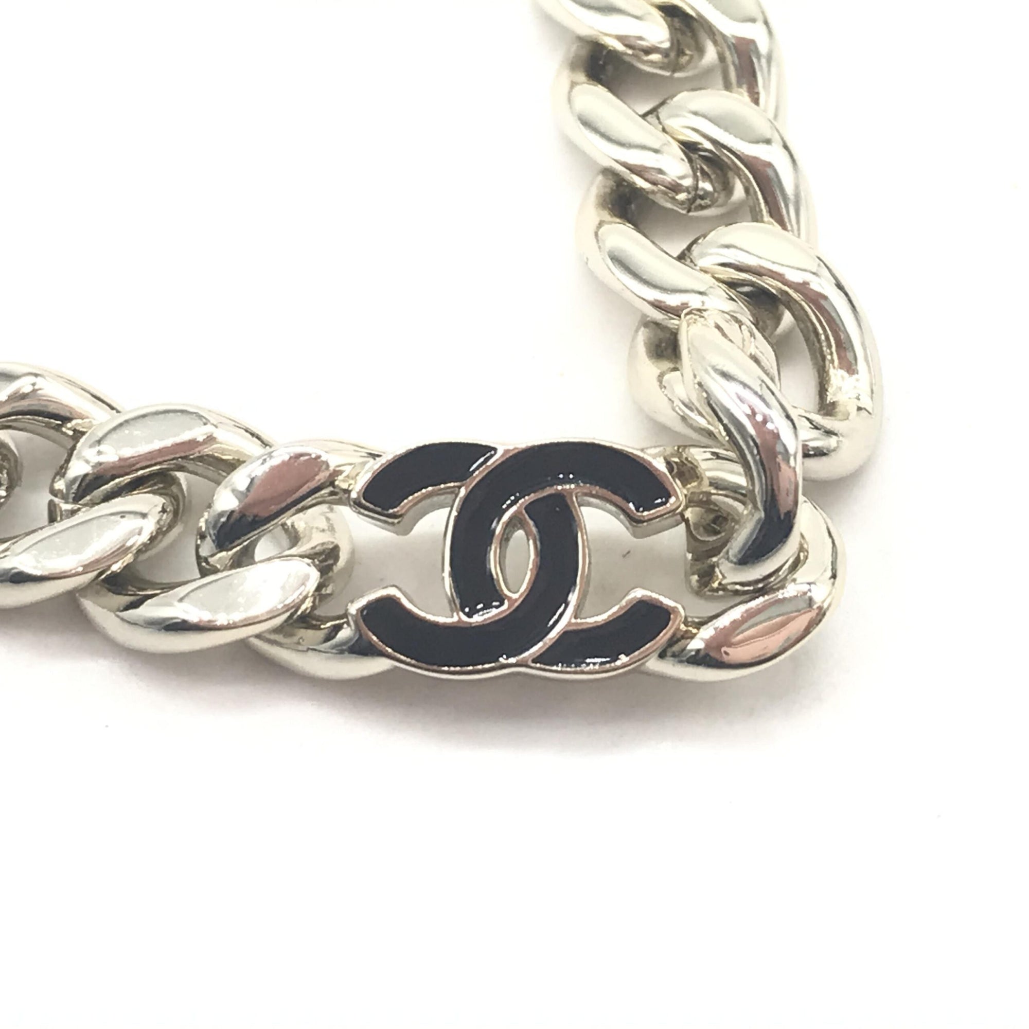 Κολιέ Chanel Ασημί Αλυσίδα Curb Link