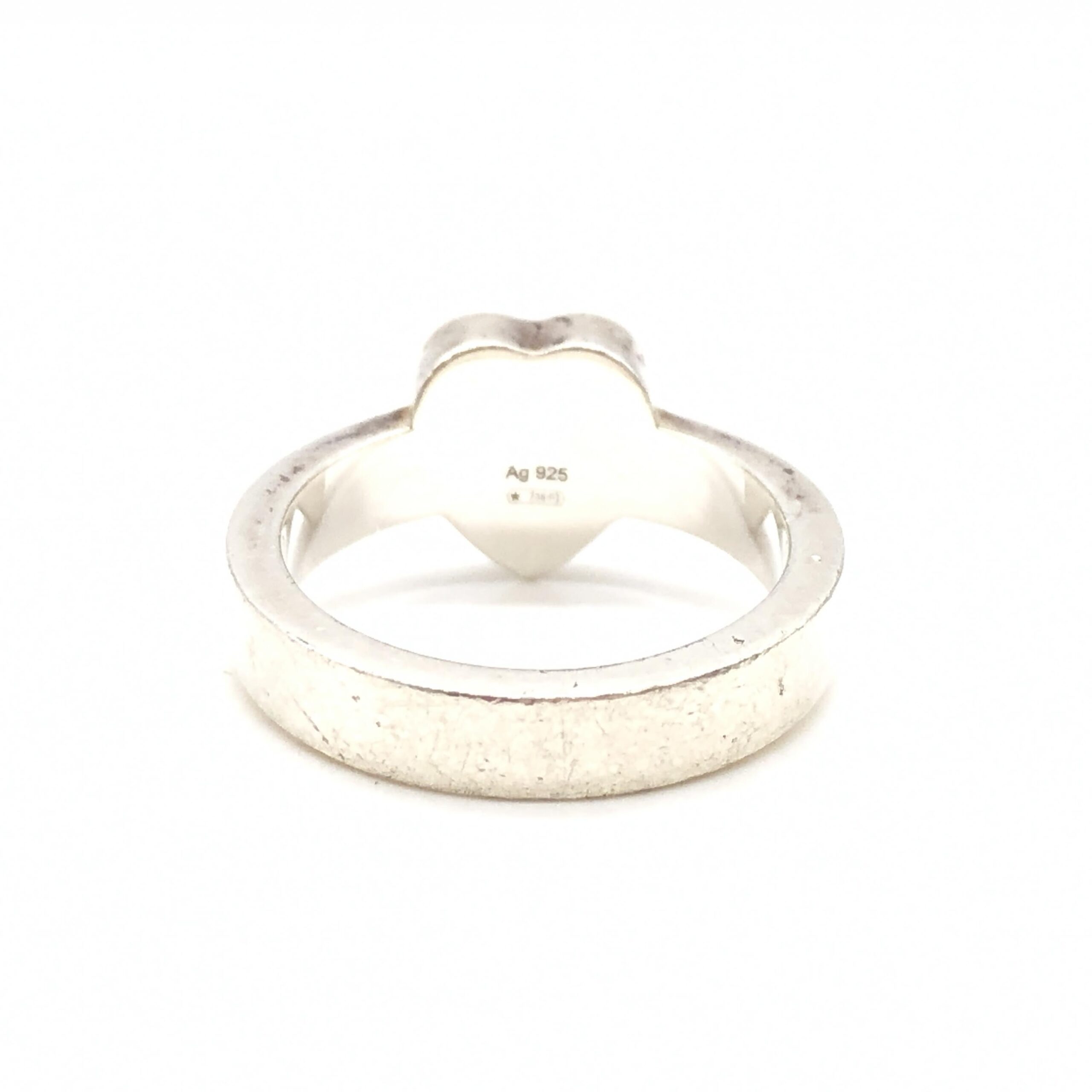 Δαχτυλίδι Gucci Sterling Silver Heart Trademark, μέγεθος ΗΠΑ 5,5