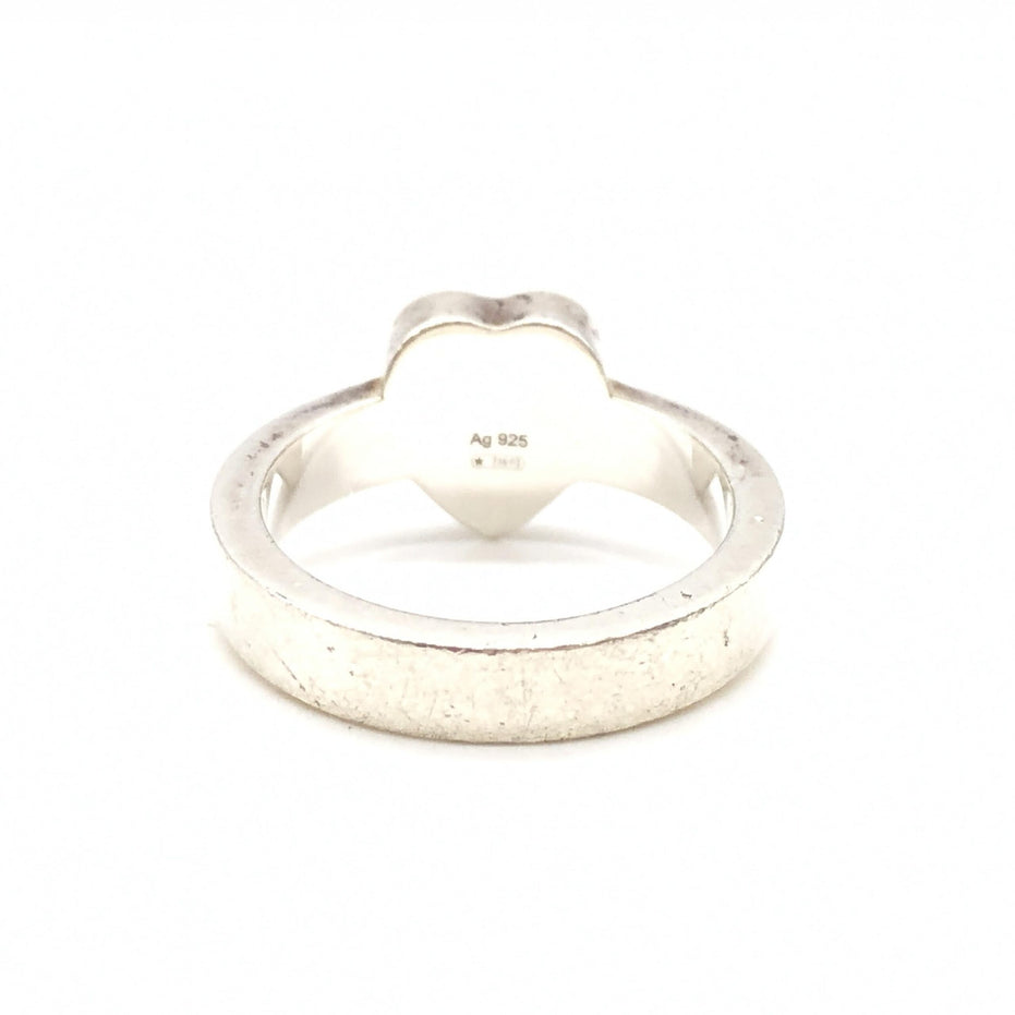 Δαχτυλίδι Gucci Sterling Silver Heart Trademark, μέγεθος ΗΠΑ 5,5