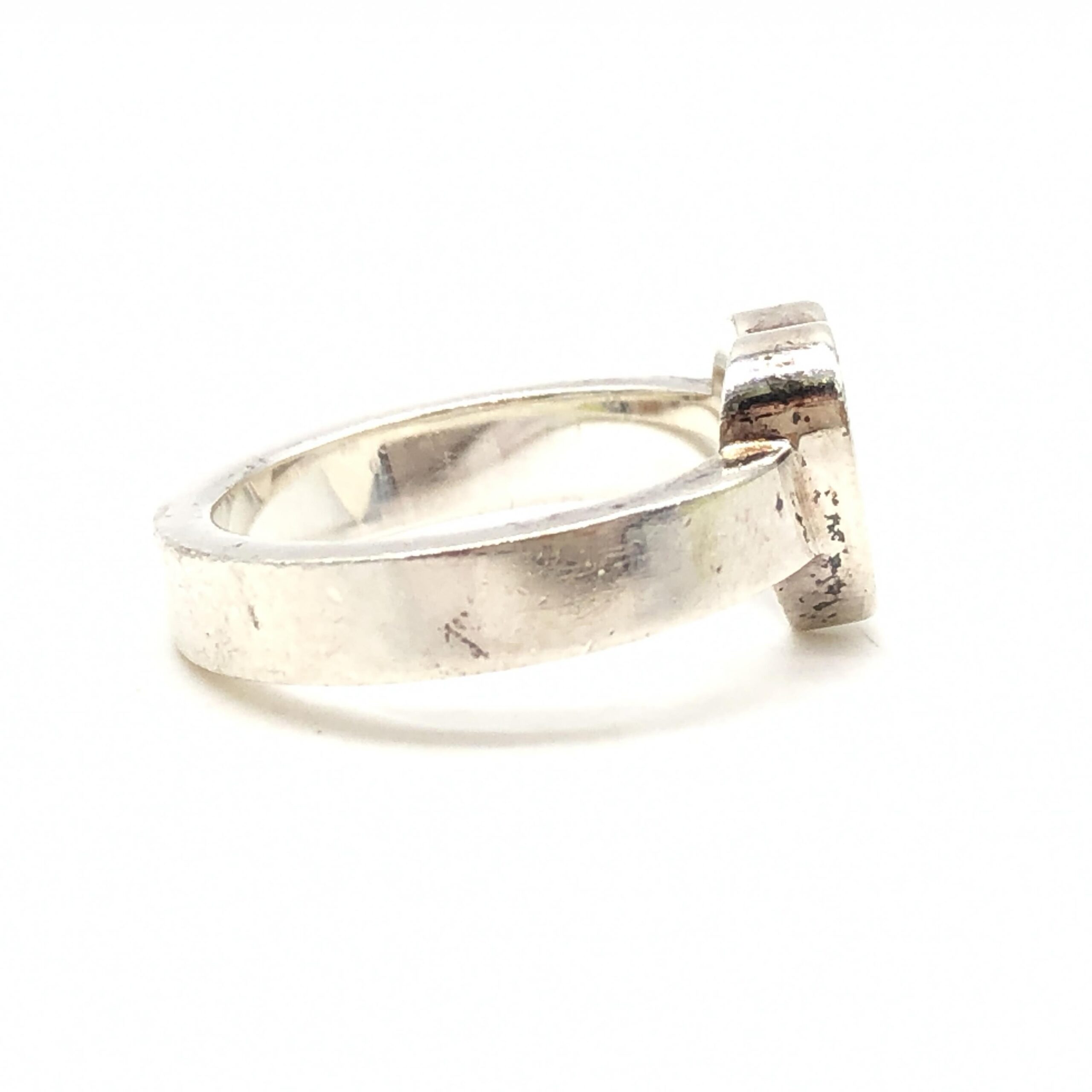 Δαχτυλίδι Gucci Sterling Silver Heart Trademark, μέγεθος ΗΠΑ 5,5