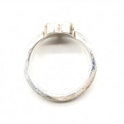 Gucci Sterling Silver Heart Trademark Ring, US Size 5.5