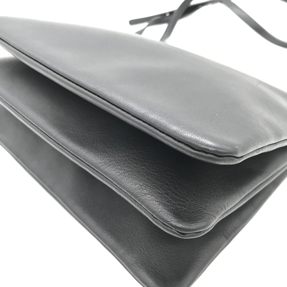 Celine Trio Black Leather Shoulder Bag