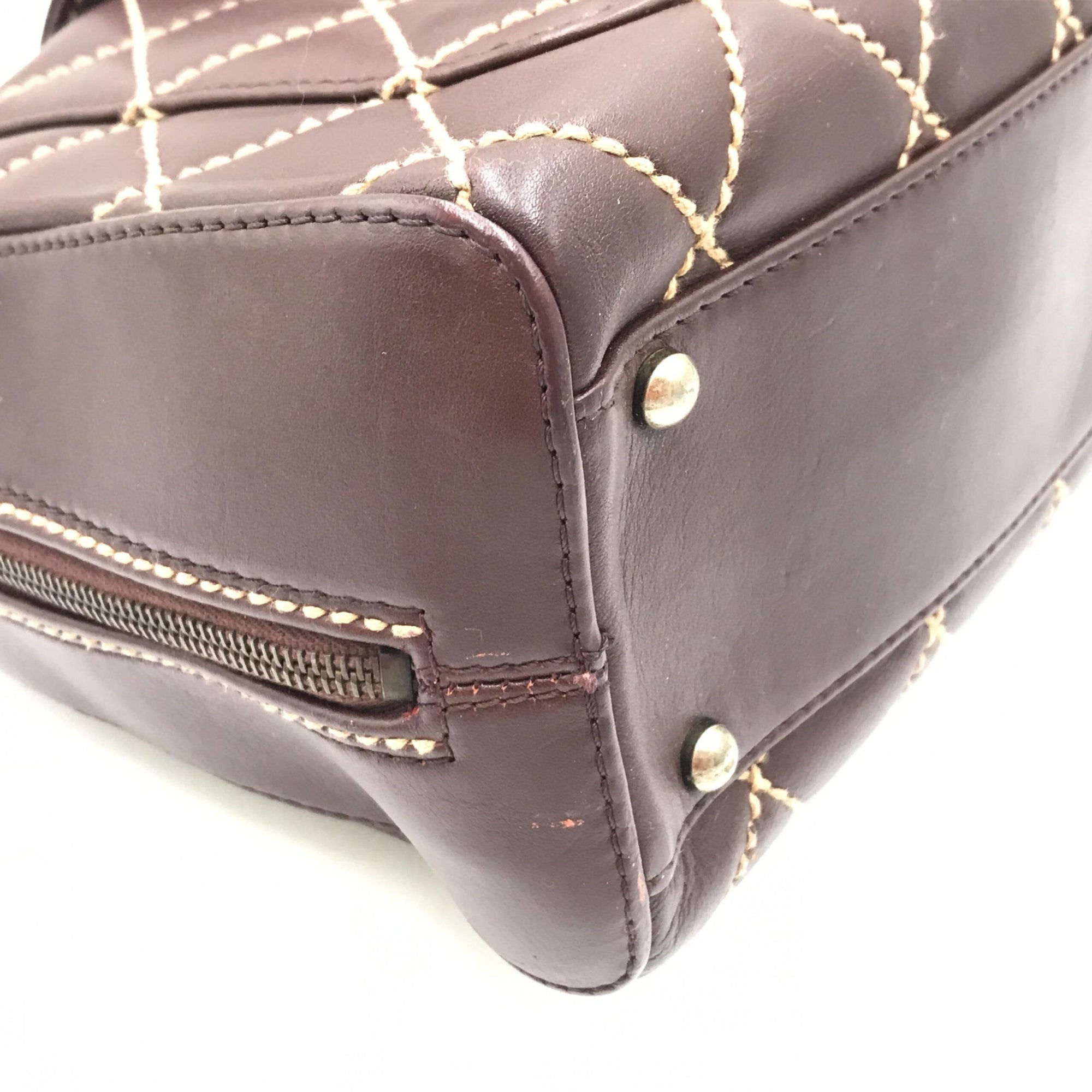 Μίνι Τσάντα Χειρός Chanel Wild Stitch Κόκκινη Boston