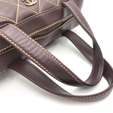 Μίνι Τσάντα Χειρός Chanel Wild Stitch Κόκκινη Boston