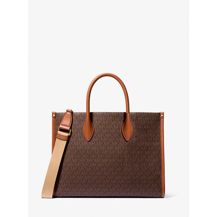 Δερμάτινη τσάντα ώμου Michael Kors, καφέ