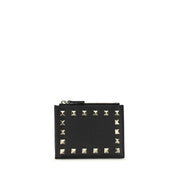 Valentino Garavani Black Calf Leather Bos Taurus Wallet