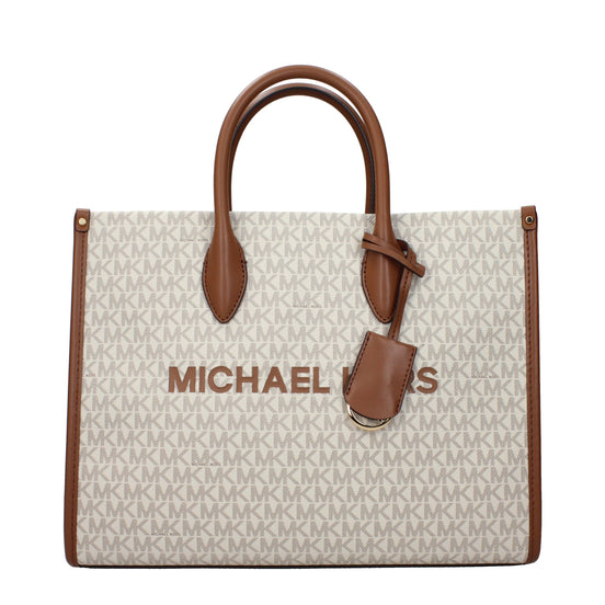 Τσάντα χειρός Michael Kors από μπεζ ύφασμα  