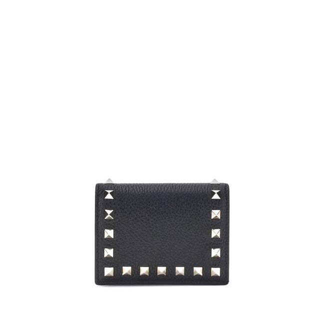 Valentino Garavani Black Calf Leather Bos Taurus Wallet