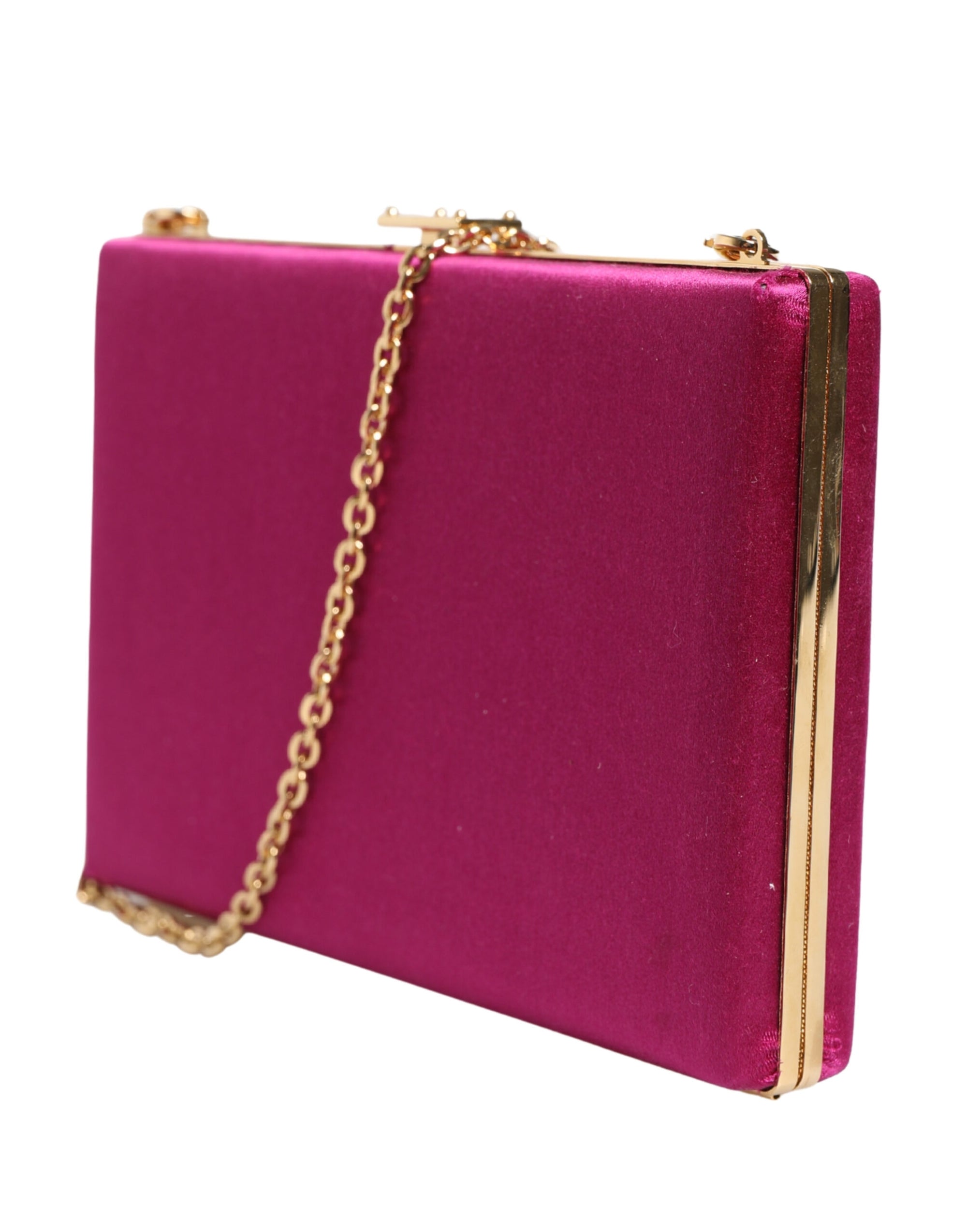 Dolce & Gabbana Pink Cotton Clutch Evening Crossbody Women Purse Bag