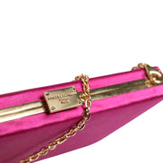 Dolce & Gabbana Pink Cotton Clutch Evening Crossbody Women Purse Bag
