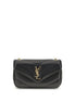 Saint Laurent Black Lamb Ovis Aries Aries Shoulder Bag