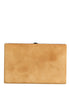 Dolce & Gabbana Μπεζ Βελούδινο Δερμάτινο Τσαντάκι Clutch Βραδινό Γυναικείο Τσαντάκι