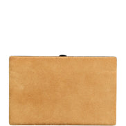 Dolce & Gabbana Beige Velvet Calf Leather Clutch Evening Women Purse Bag
