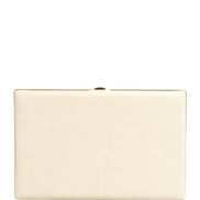 Dolce & Gabbana White Lambskin Leather Clutch Evening Women Purse Bag