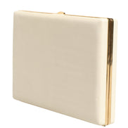 Dolce & Gabbana White Lambskin Leather Clutch Evening Women Purse Bag