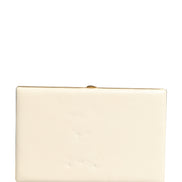 Dolce & Gabbana White Lambskin Leather Clutch Evening Women Purse Bag