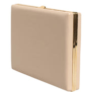 Dolce & Gabbana Beige Lambskin Leather Clutch Evening Women Purse Bag