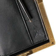 Dolce & Gabbana Beige Lambskin Leather Clutch Evening Women Purse Bag