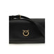 PINKO Black Calf Leather Bos Taurus Shoulder Bag