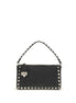 Valentino Garavani Black Calf Leather Bos Taurus Shoulder Bag