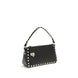 Valentino Garavani Black Calf Leather Bos Taurus Shoulder Bag