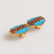 Dolce & Gabbana Gold Brass BOOM Cartoon Crystal Clip-On Women