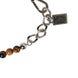 Dolce & Gabbana Silver Tone Brass Chain Beaded Gem DG Logo Bracelet