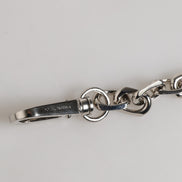 Dolce & Gabbana Silver Tone Chain Lobster Clasp Logo Gray Pearls Bracelet
