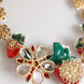 Dolce & Gabbana Gold Brass FRUIT Pendants Flowers Crystal Logo Necklace
