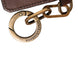 Dolce & Gabbana Brown Leather Logo Embossed Key Chain Card Holder Wallet