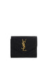 Πορτοφόλι Saint Laurent από μαύρο δέρμα μοσχαριού Bos Taurus