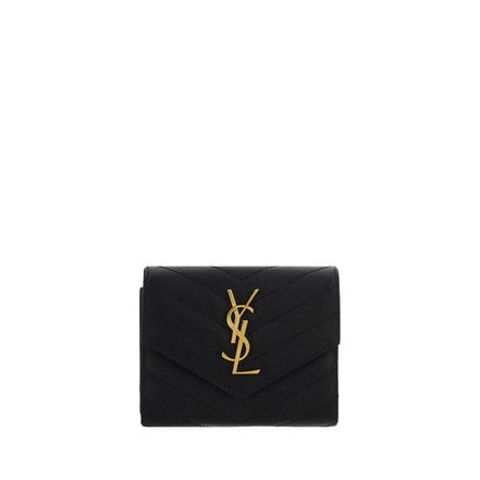 Πορτοφόλι Saint Laurent από μαύρο δέρμα μοσχαριού Bos Taurus