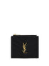 Saint Laurent Μαύρο Δερμάτινο Πορτοφόλι από Δέρμα Μόσχου