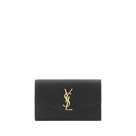 Πορτοφόλι Saint Laurent από μαύρο δέρμα μοσχαριού Bos Taurus