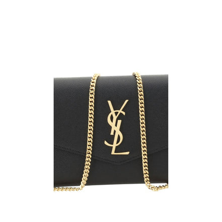 Πορτοφόλι Saint Laurent από μαύρο δέρμα μοσχαριού Bos Taurus