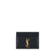 Saint Laurent Μαύρο Πορτοφόλι από Δέρμα Αρνιού Ovis Aries Aries
