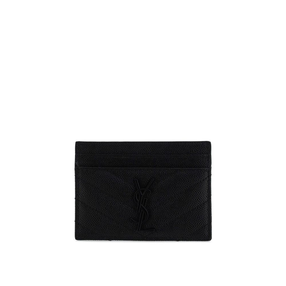 Saint Laurent Black Calf Leather Bos Taurus Wallet