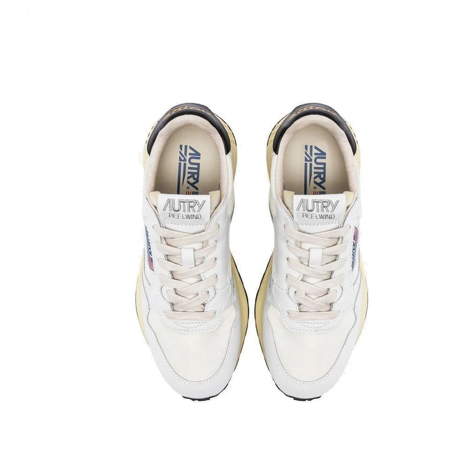 Autry White Fabric Athletic Sneakers