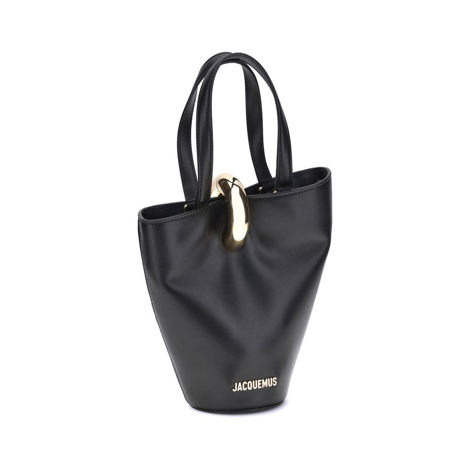 Jacquemus Black Calf Leather Bos Taurus Backet Bag