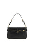 PINKO Black Calf Leather Bos Taurus Shoulder Bag