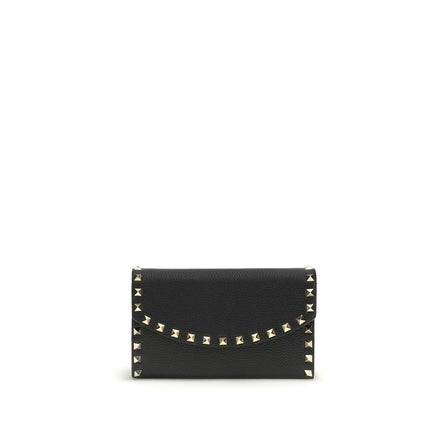 Valentino Garavani Black Calf Leather Bos Taurus Wallet