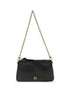 PINKO Black Calf Leather Bos Taurus Shoulder Bag