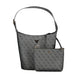 Guess Jeans Γυναικεία Τσάντα Χειρός από Μαύρη Πολυουρεθάνη