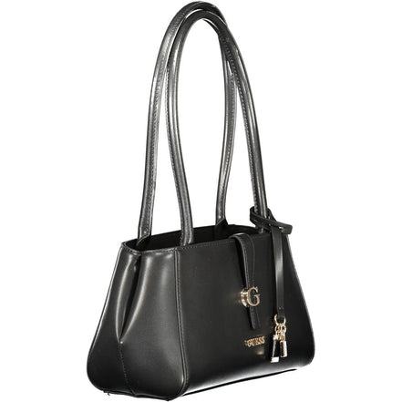 Guess Jeans Nero Poliuretano Donna Shoulder Bag