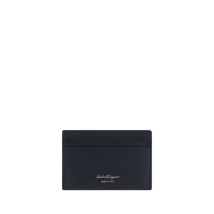 Ferragamo Black Calf Leather Bos Taurus Wallet