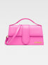 Jacquemus Neon Pink Leather Le Grand Bambino Handbag