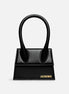 Jacquemus Black  leather Le Chiquito moyen bag