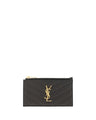Saint Laurent Black Calf Leather Bos Taurus Wallet