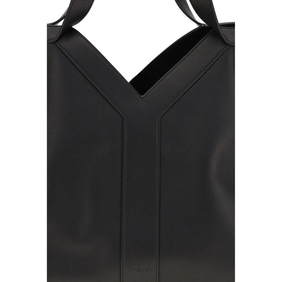 Saint Laurent Black Calf Leather Bos Taurus Shoulder Bag